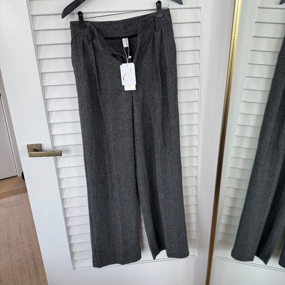 Commense Herringbone Pockets Wide Leg Dress Pants Size XS - NWT - Picture 2 of 7